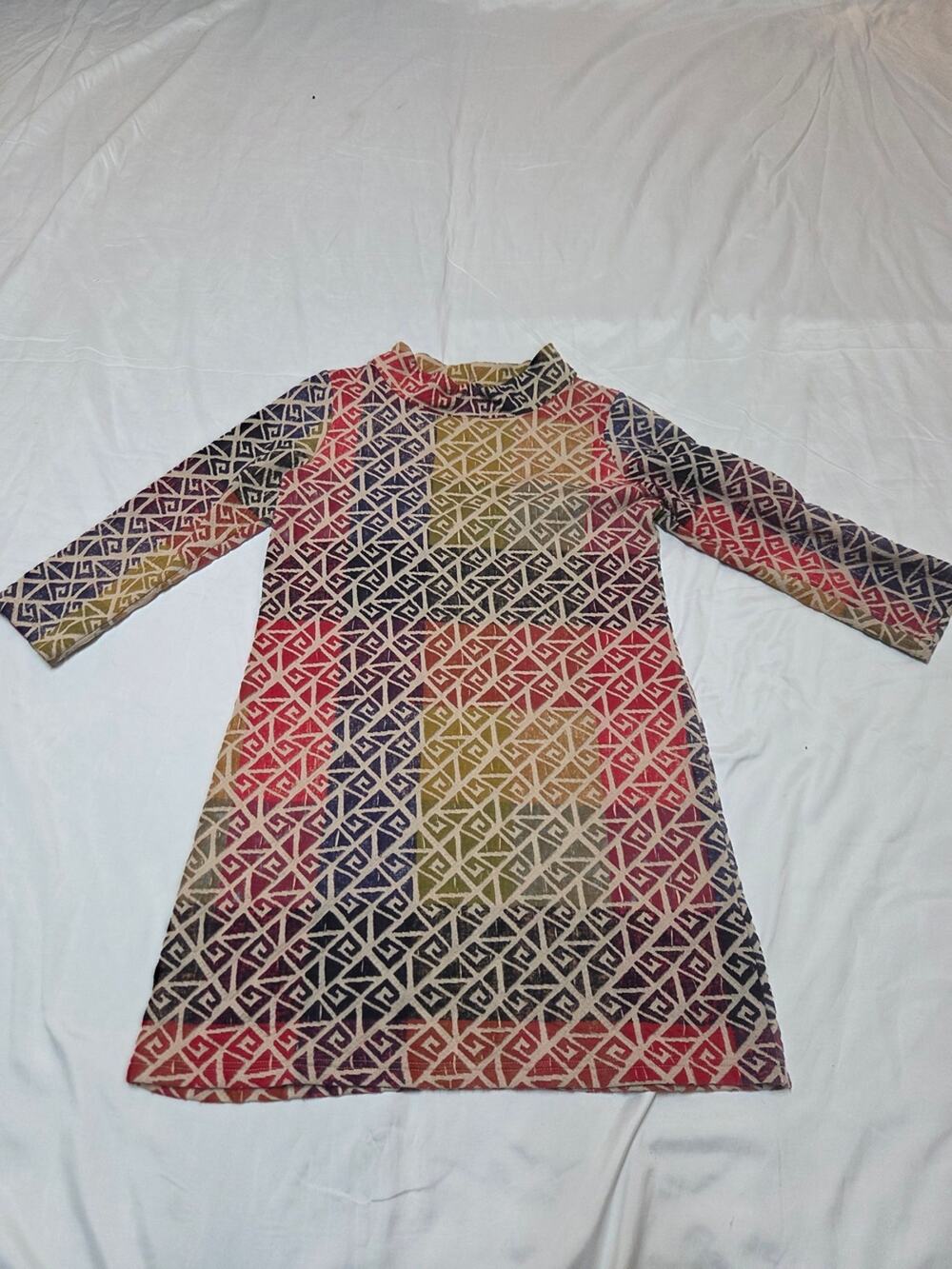 Uncle Frank Multi-Color Geometric Print Top